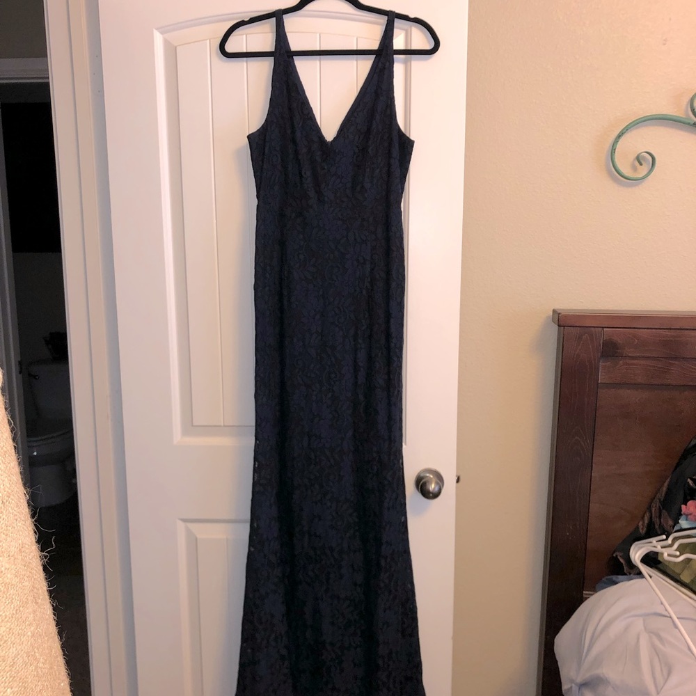 Navy Lace Maxi Dress